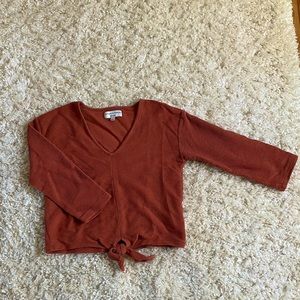 Madewell Texture and Thread Front Tie Top